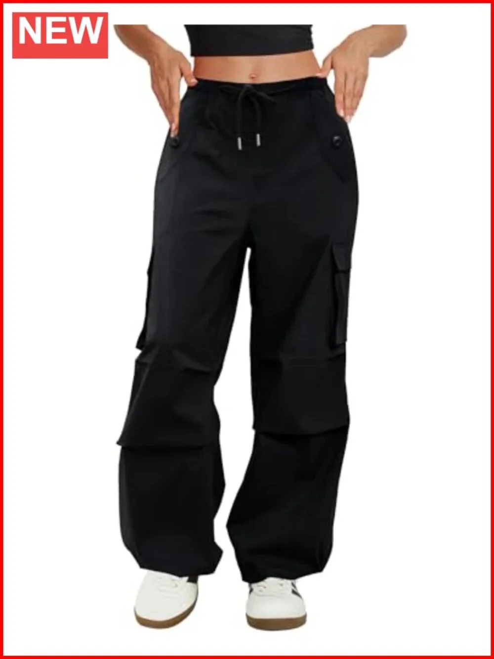 Low Rise Cargo Pants with Pockets Wide Leg Baggy Y2K Hiking Pants